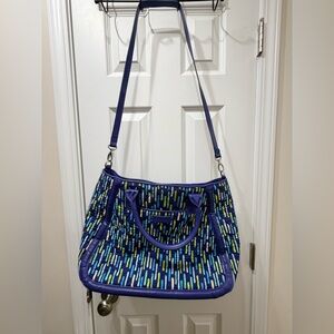 Vera Bradley Katalina Showers Quilted Tote Crossbody Shoulder Bag Zip Top